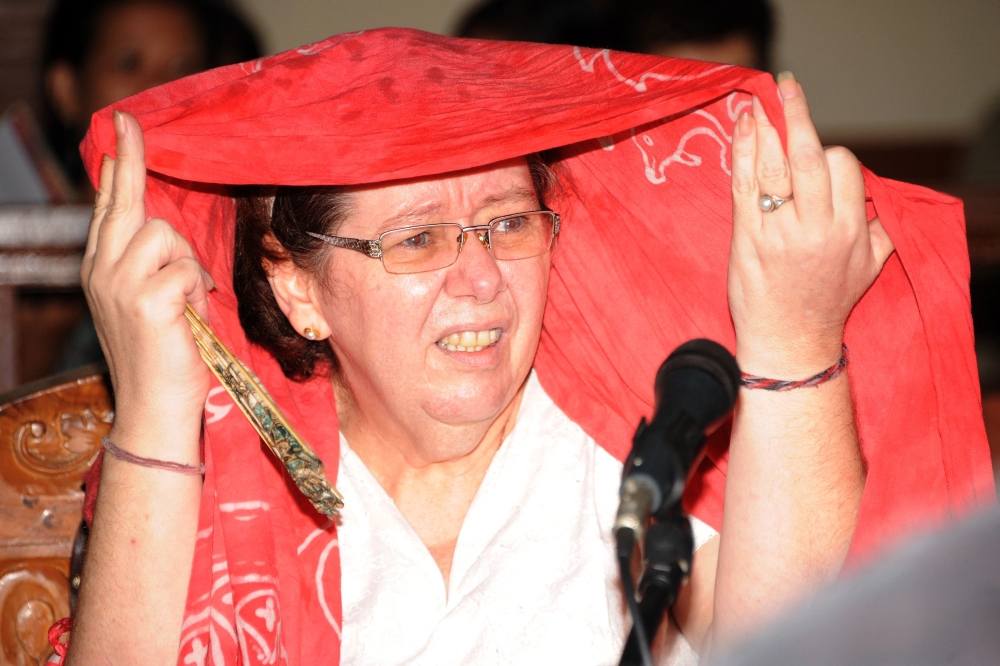 British national Lindsay Sandiford, who was later sentenced to death in 2013 on the island of Bali after she was convicted of trafficking drugs worth an estimated 2.14 million USD, attends a hearing at a court in Denpasar, Indonesia's Bali island, on September 27, 2012. Indonesia will sign an agreement on October 21, 2025 to repatriate two British nationals, including Sandiford - a grandmother, languishing on death row for drug-related crimes, an Indonesian government source told AFP. — AFP pic