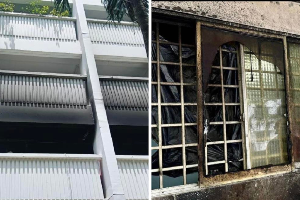 The family barricaded themselves inside, with four-month-old granddaughter suffering minor smoke inhalation, but no one else was seriously injured. — Pictures from Facebook/SGRV Front Man