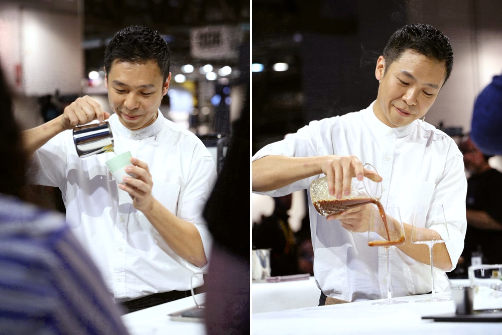 Pouring with precision.