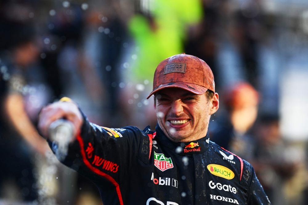 Race winner Max Verstappen of the Netherlands and Oracle Red Bull Racing celebrates victory with his team during the F1 Grand Prix of United States at Circuit of The Americas on October 19, 2025 in Austin, Texas. — AFP pic