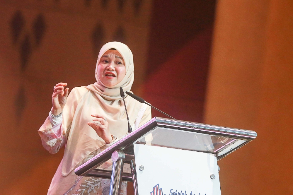 Education Minister Fadhlina Sidek has been heavily criticised amid a spate of violent incidents in schools, but vows to improve. — Picture by Sayuti Zanudin