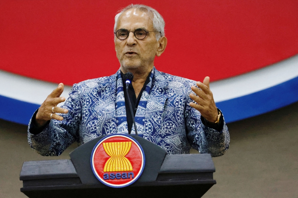 Timor-Leste’s President Jose Ramos-Horta delivers a speech during his visit at the Association of South-east Asian Nations (Asean) Secretariat in Jakarta August 1, 2025. — Reuters pic
