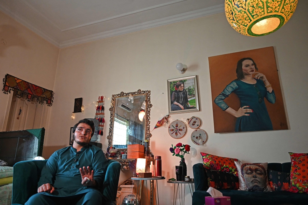 Trans man Zarun Ishaque speaks during an interview in Islamabad, August 13, 2025. Gender affirmation surgery was recently legalised in Pakistan. — AFP pic