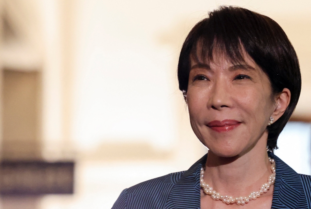 Takaichi will meet Malaysian leaders to discuss security, trade, and sustainability as part of her maiden Malaysia visit. — Reuters pic