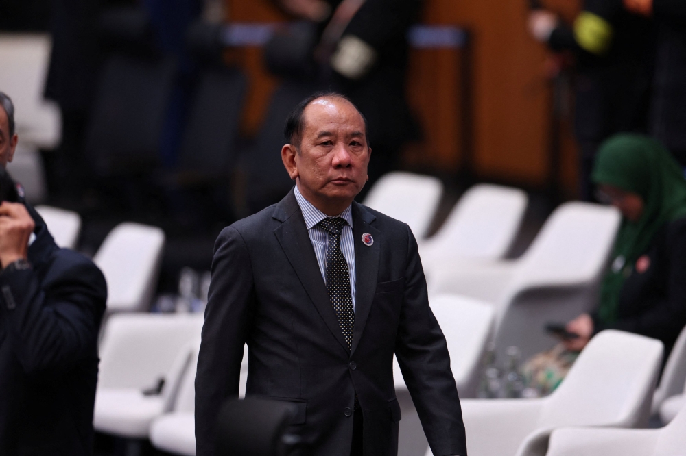 Myanmar’s Permanent Secretary of the Ministry of Foreign Affairs, U Hau Khan Sum walks at the venue of the 47th Asean Summit in Kuala Lumpur, Malaysia October 26, 2025. — Reuters pic 