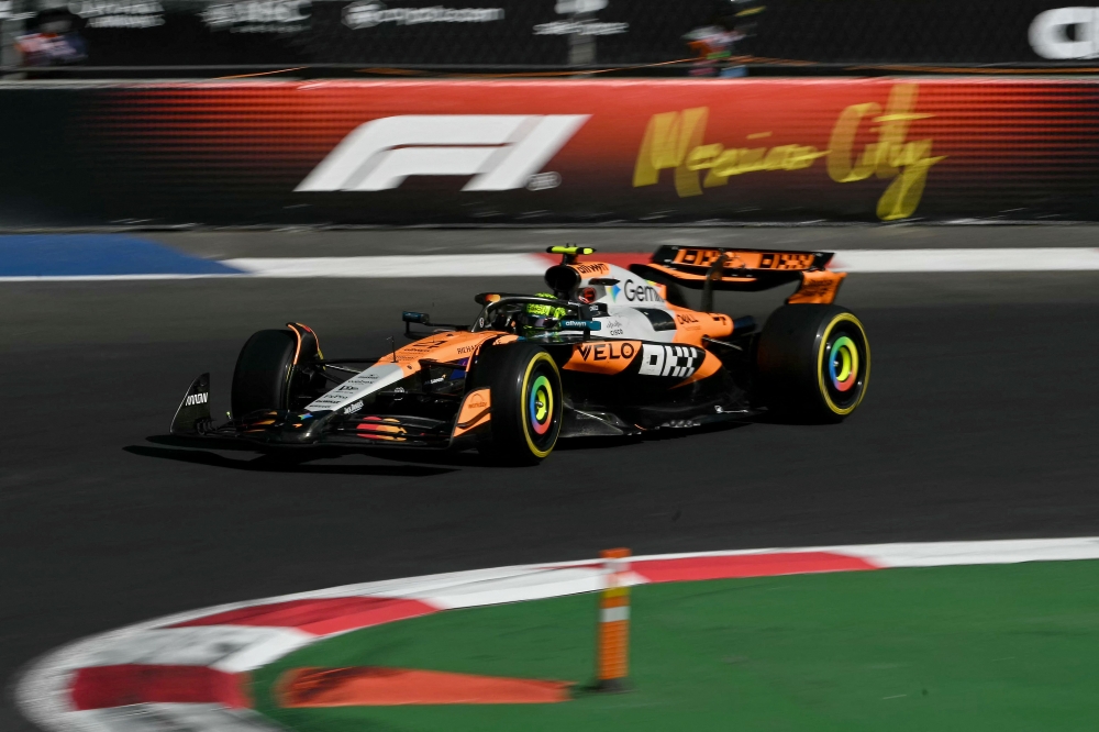 Lando Norris races in the lead during the Mexico City Formula One Grand Prix at the Hermanos Rodriguez racetrack in Mexico City on October 26, 2025. — AFP pic
