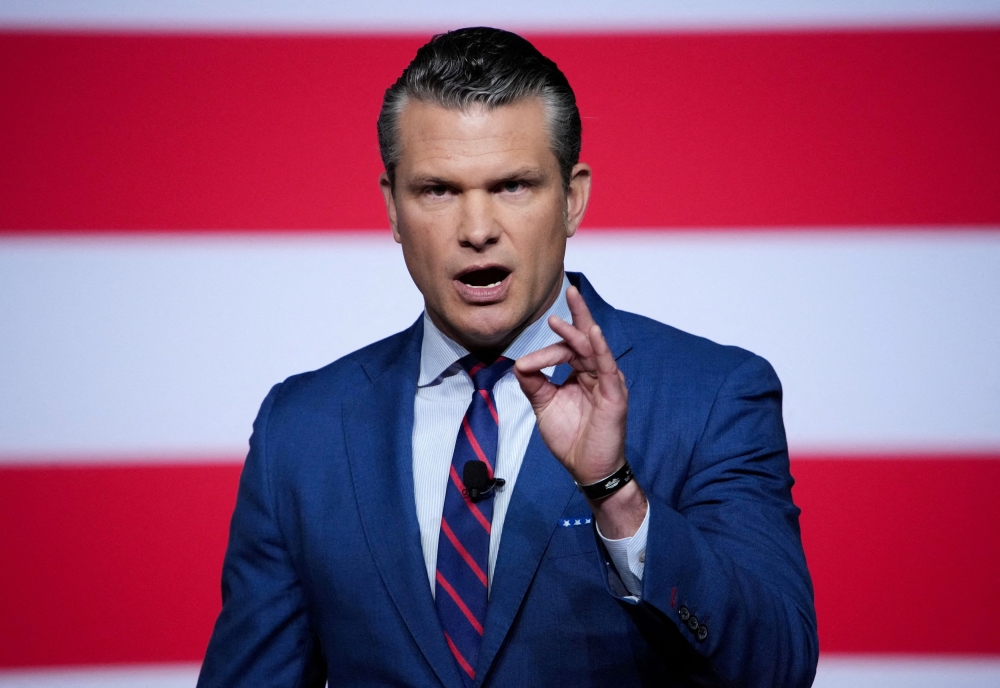 US Defence Secretary Pete Hegseth will visit four Asian countries in the coming days, the Pentagon announced. — Reuters pic
