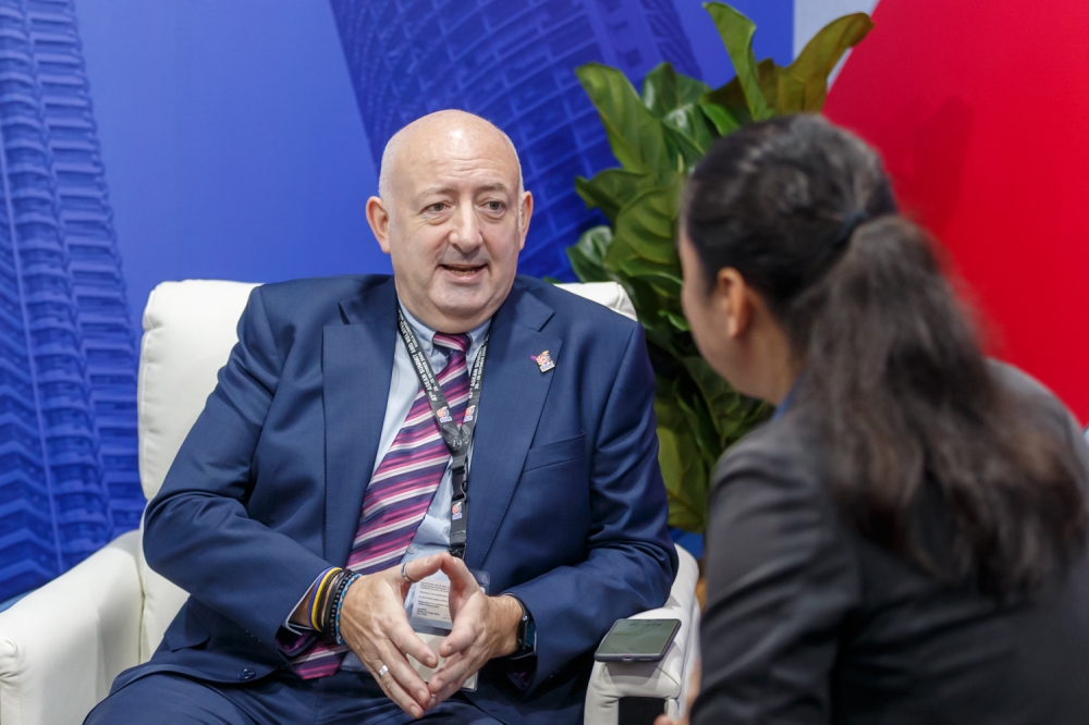 KLCC general manager John Burke speaks to Malay Mail during the 47th Asean Summit and Related Summits in Kuala Lumpur. — Picture by Raymond Manuel