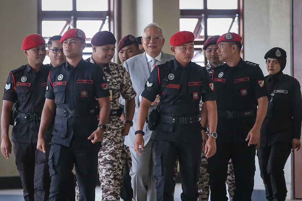 Former prime minister Datuk Seri Najib Razak is pictured at the Kuala Lumpur High Court Complex on July 8, 2025. Picture by Yusof Mat Isa