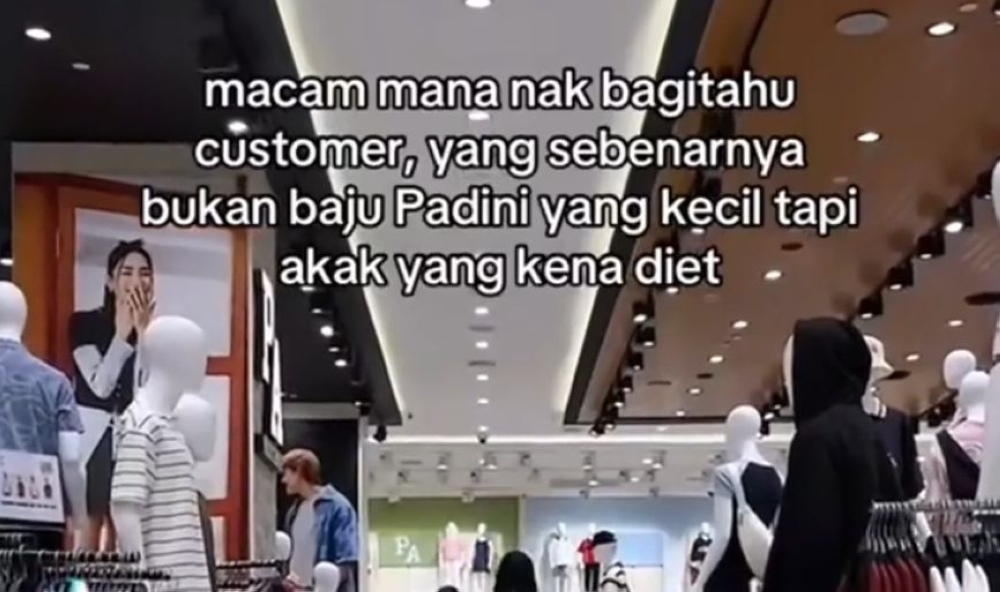 A still image shows a portion of the video that Padini deleted following public criticism of the message.