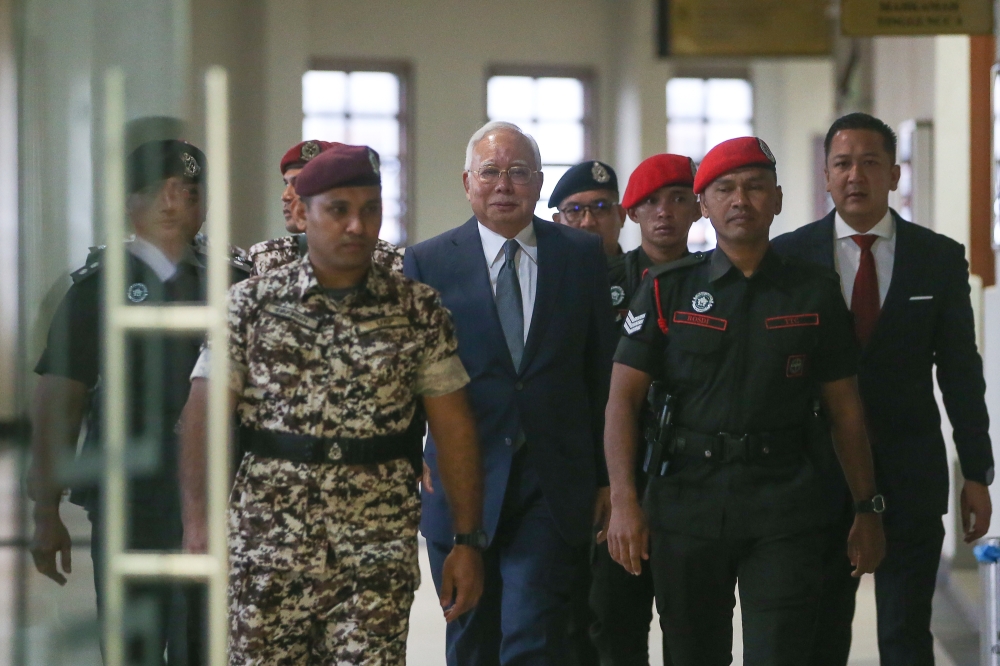 Former prime minister Datuk Seri Najib Razak is pictured at the Kuala Lumpur High Court Complex June 20, 2025. — Picture by Yusof Mat Isa