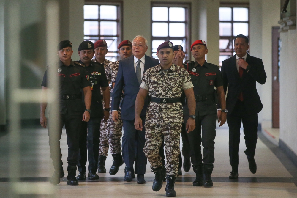 Former prime minister Datuk Seri Najib Razak is pictured at the Kuala Lumpur High Court Complex June 20, 2025. — Picture by Yusof Mat Isa