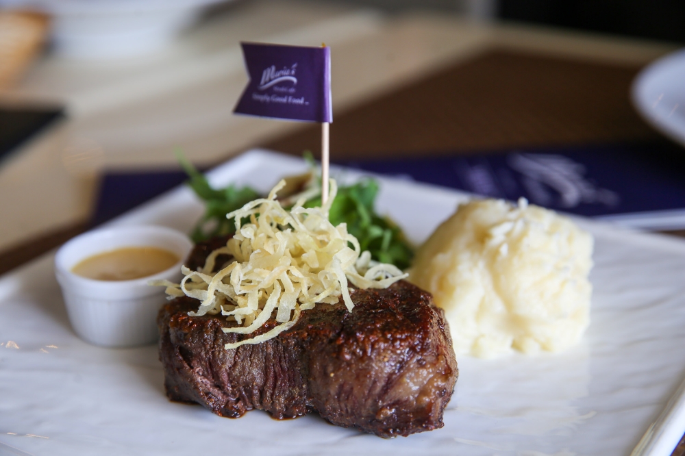 Coveted MiGyeongSan Hanwoo beef is served at Maria's SteakCafe for a tender, juice bite with a gentle sweetness. — Picture by Choo Choy May