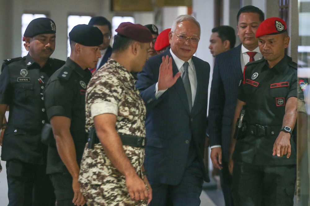 Former prime minister Datuk Seri Najib Razak is pictured at the Kuala Lumpur Court Complex on June 20, 2025. — Picture by Yusof Mat Isa