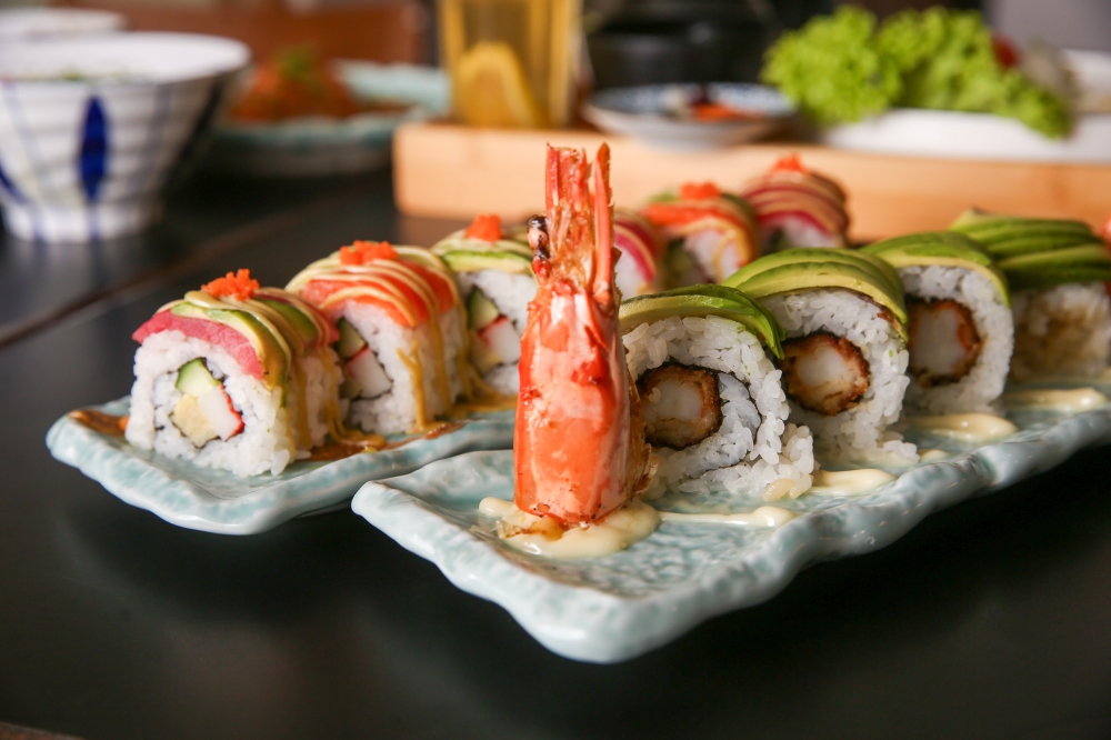 ‘Maki’ rolls at Torinana are as colourful as they are flavourful. — Picture by Choo Choy May