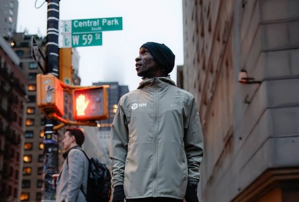 Eliud Kipchoge poses near Central Park in New York City, New York, in this undated image. — kipchogeeliud/Instagram pic