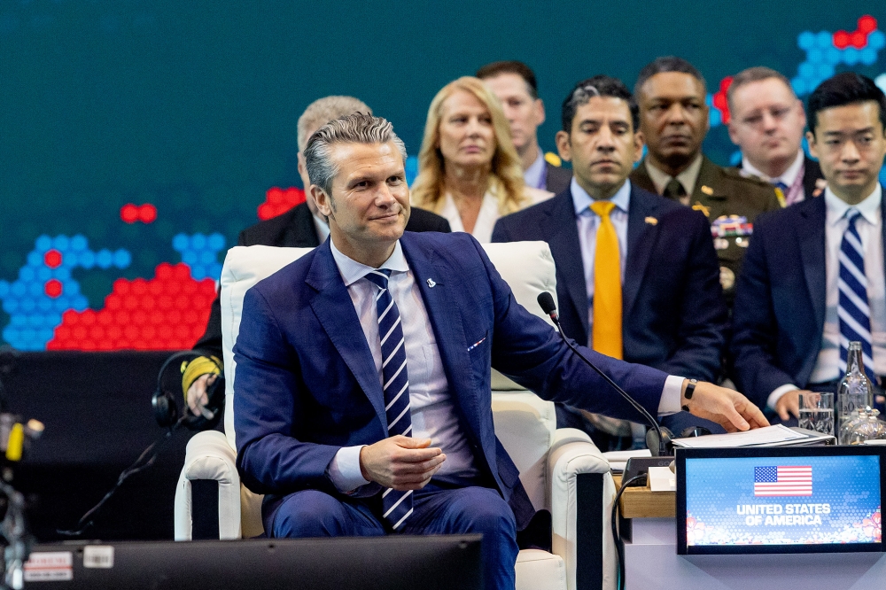 US Defence Secretary Pete Hegseth attends the 12th Asean Defence Ministers’ Meeting Plus (ADMM-Plus) at the Kuala Lumpur Convention Centre, Kuala Lumpur today. — Picture by Firdaus Latif.
