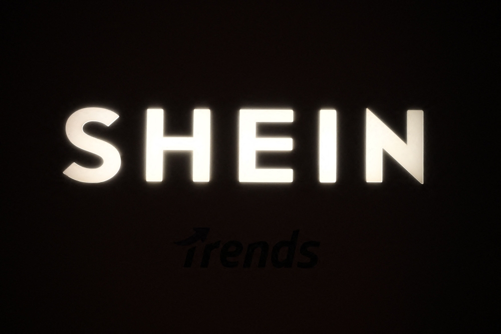 This photograph features the Shein logo during the Urban Ritual fashion show for Fall-Winter 2025/26, organised by the Chinese fashion giant Shein in Milan on October 16, 2025. — AFP pic