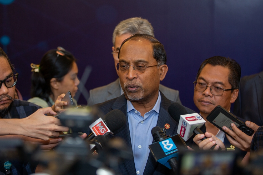Higher Education Minister Datuk Seri Dr Zambry Abdul Kadir speaks to the media at Universiti Malaya in Kuala Lumpur on Nov 3, 2025. — Picture by Raymond Manuel