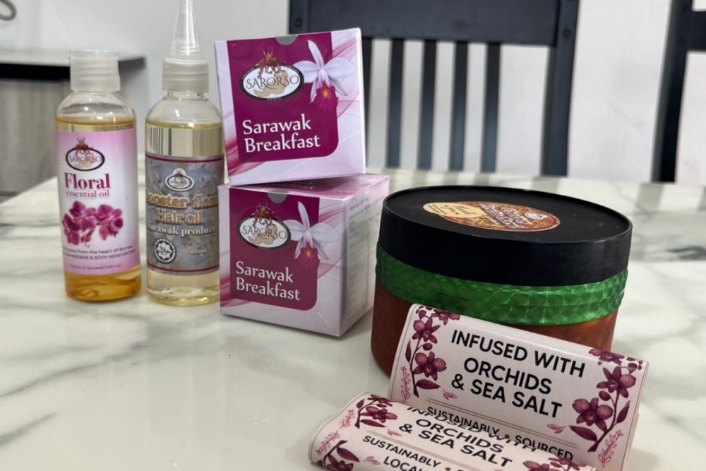 Sarawak orchids, in conjunction with other natural ingredients, are also used in making other products including essential and hair oils, chocolates and pickles. — The Borneo Post pic Sarawak orchids, in conjunction with other natural ingredients, are also used in making other products including essential and hair oils, chocolates and pickles. — The Borneo Post pic