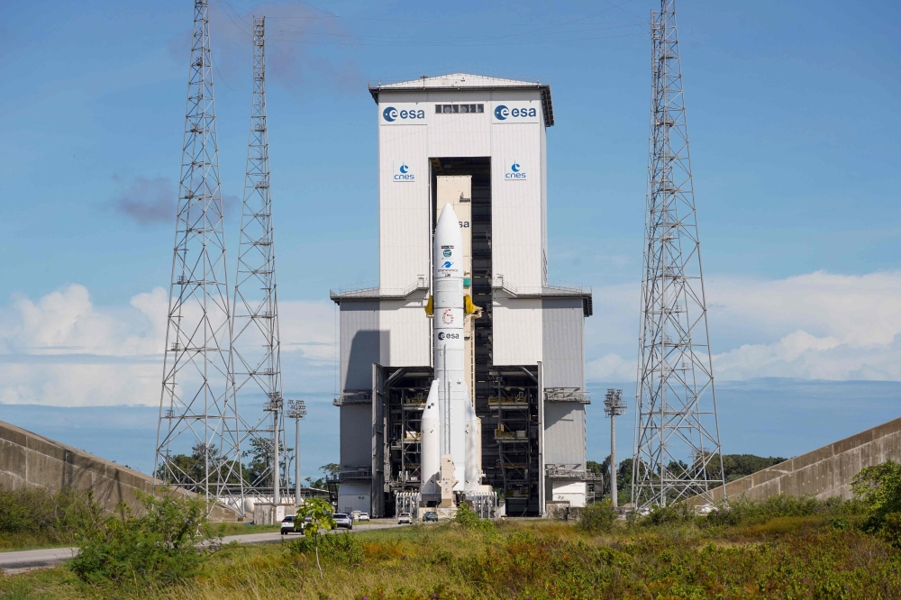 Ariane 6 rocket launches from French Guiana with new EU environmental monitoring satellite