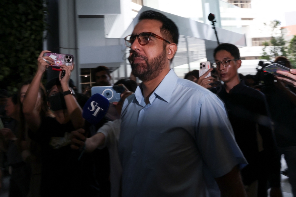 Singapore’s Leader of the Opposition Pritam Singh has appealed against his conviction for lying under oath to a parliamentary committee, with the High Court reserving judgment. — Reuters pic
