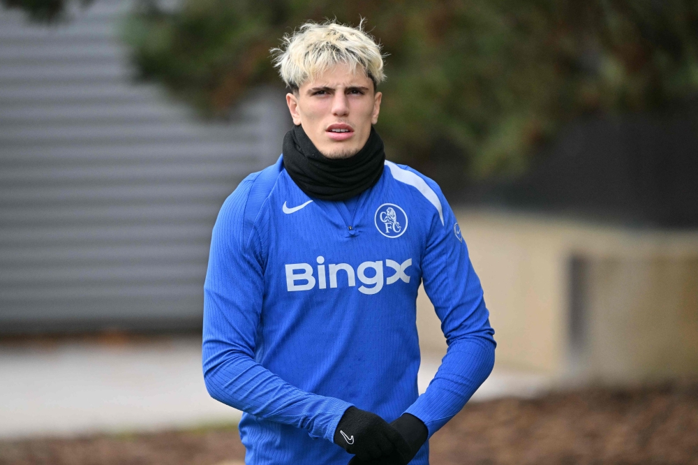 Former Manchester United winger Alejandro Garnacho came off the bench to bail out the Blues with his composed finish after the interval. — AFP pic