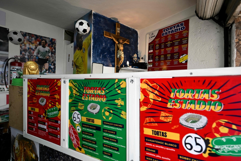 A view of the Mexican restaurant ‘Tortas Estadio,’ located in front of the Azteca Stadium in the Santa Ursula neighbourhood in Mexico City, taken on October 9, 2025. — AFP pic 