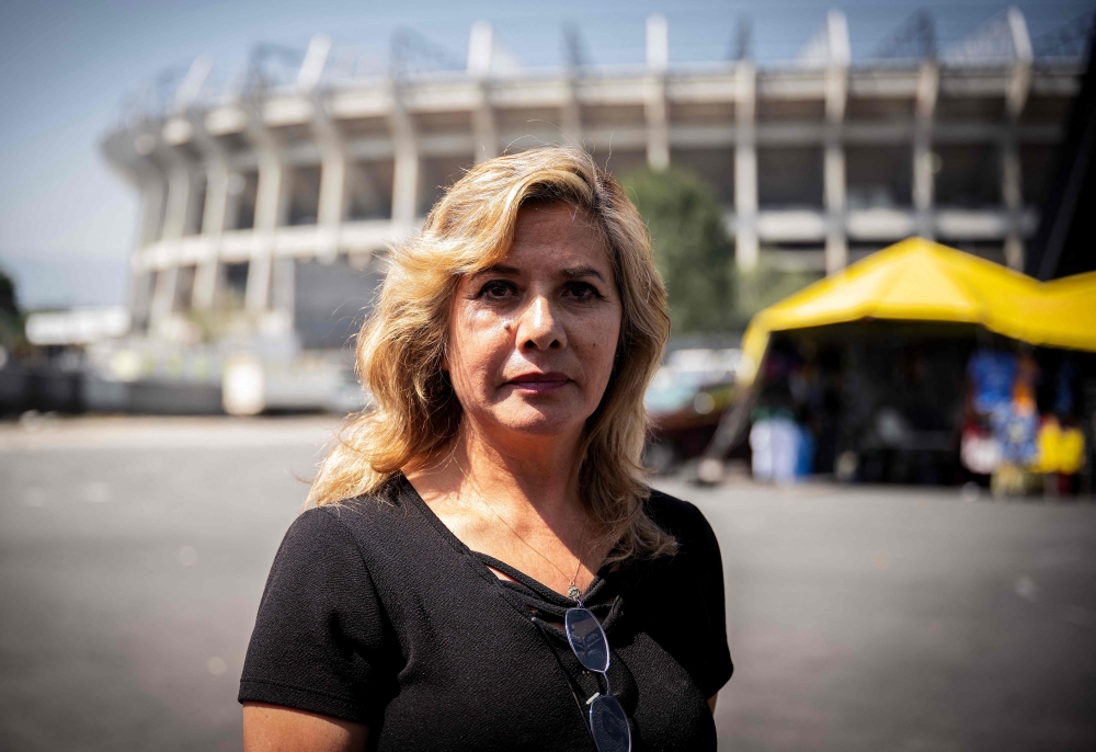 Business owner Alejandra Zarazua poses for a picture outside the Azteca Stadium in Mexico City on October 28, 2025. — AFP pic 