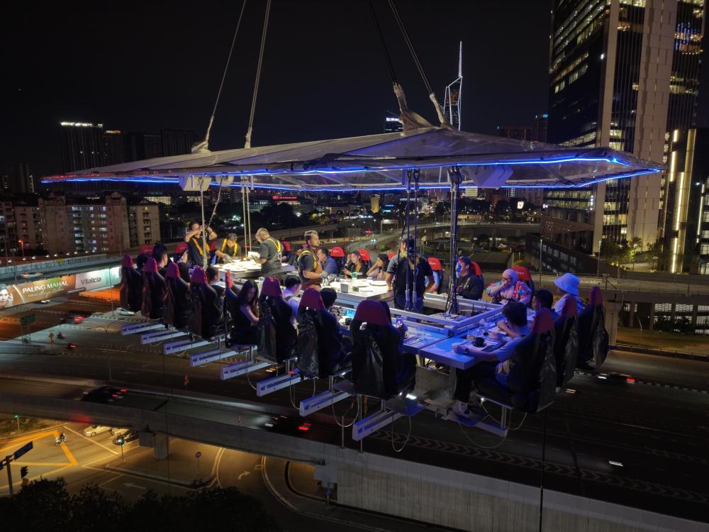 Dinner in the Sky Malaysia is back in Kuala Lumpur and will run till January 2026. — Picture courtesy of DITS Asia