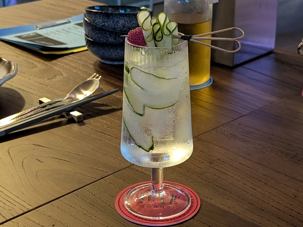 Give the cocktails, like this one, the “Soju, are you ok?”, a try. — Picture by Ethan Lau