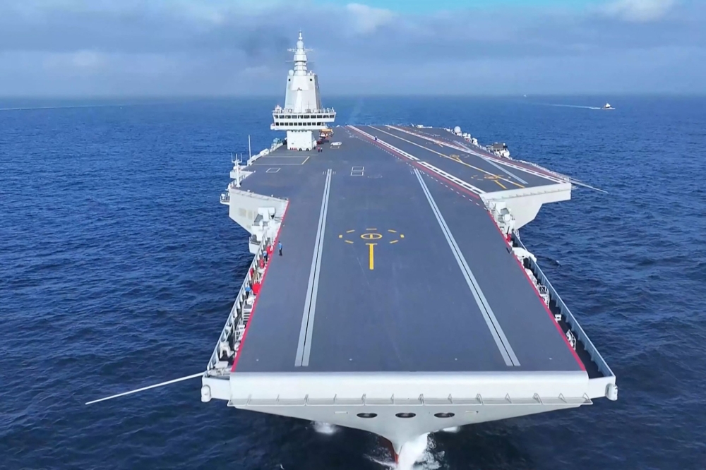 China’s third aircraft carrier entered service this week, state media said on Friday, marking a key milestone in President Xi Jinping’s drive to modernise the military. — AFP pic/China’s Ministry of Defence handout