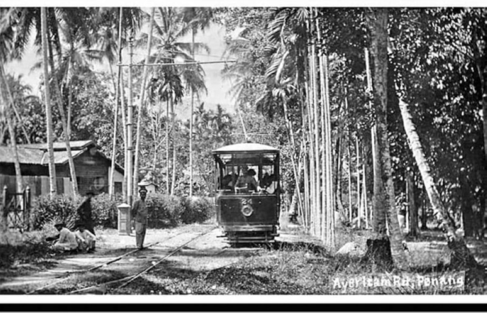 Electric tram to Ayer Itam circa 1906. — Postcard image courtesy of Malcome Wade via Clement Liang Electric tram to Ayer Itam circa 1906. — Postcard image courtesy of Malcome Wade via Clement Liang