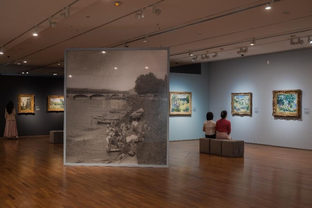 Installation view of Labour and Leisure on the Water section, Into the Modern- Impressionism from the Museum of Fine Arts, Boston.  — Picture courtesy of National Gallery Singapore