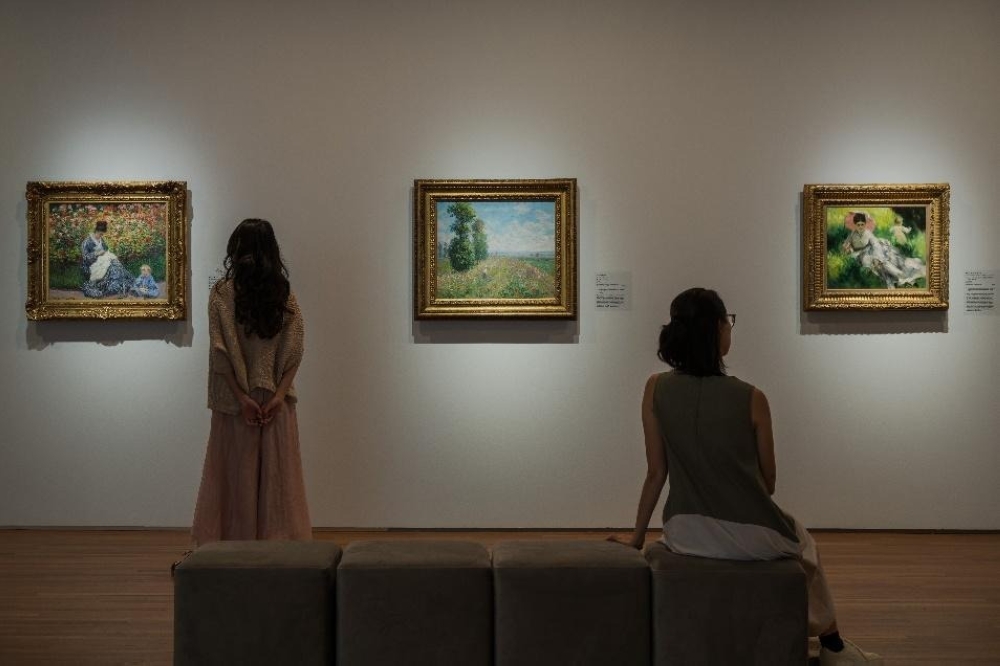 Installation view of Plein Air Impressionism section, Into the Modern- Impressionism from the Museum of Fine Arts, Boston. — Picture courtesy of National Gallery Singapore