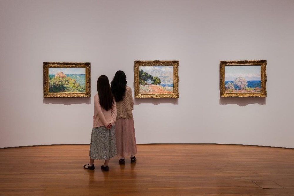 Installation view of Monet - Moment and Memory section, Into the Modern- Impressionism from the Museum of Fine Arts, Boston. — Picture courtesy of National Gallery Singapore