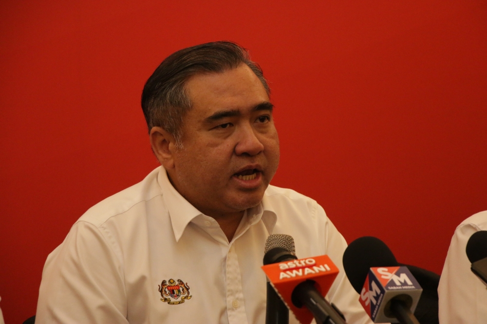 DAP secretary-general Anthony Loke addresses a press conference after announcing Sabah candidates in Kota Kinabalu November 8, 2025, where he confirmed the party will contest under the Pakatan Harapan logo. — Picture by Julia Chan