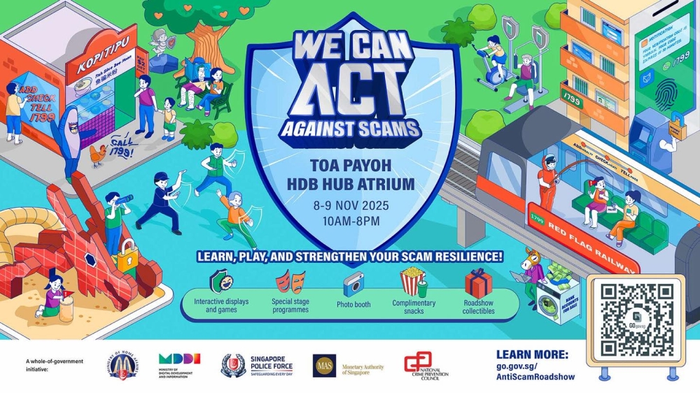 The scam roadshow is jointly spearheaded by the Ministry of Home Affairs (MHA) and the Ministry of Digital Development and Information (MDDI). — Picture via Facebook
