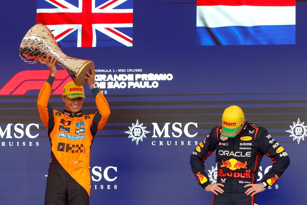 Brilliant Norris wins Sao Paulo GP to stretch title lead, Verstappen steals show with pit-lane heroics