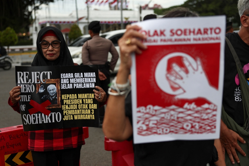 Indonesia names Suharto a national hero despite protests over his legacy