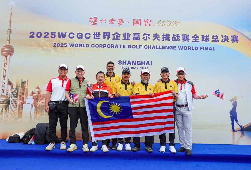 The Malaysian team pose for a photo at the 2025 World Corporate Golf Challenge (WCGC) World Final in Shanghai recently. — Picture courtesy of Elora Global