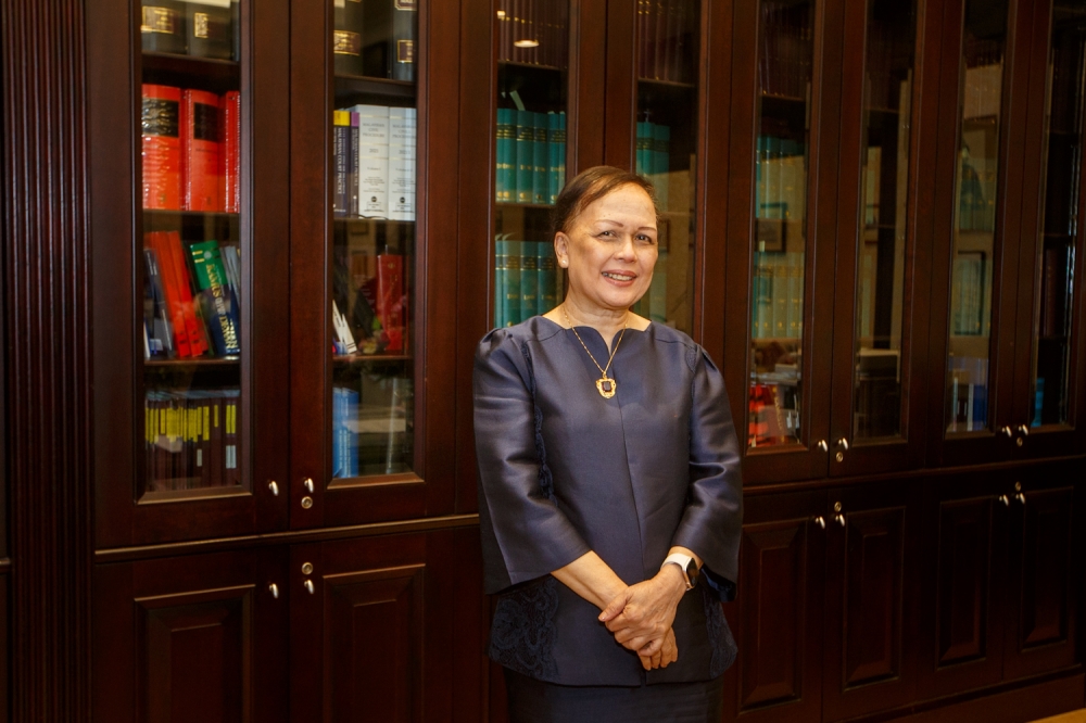Chief Judge of Malaya Tan Sri Hasnah Mohammed Hashim is seen here in the office she never thought she would one day occupy just like other ‘luminaries' in the judiciary. — Picture by Raymond Manuel