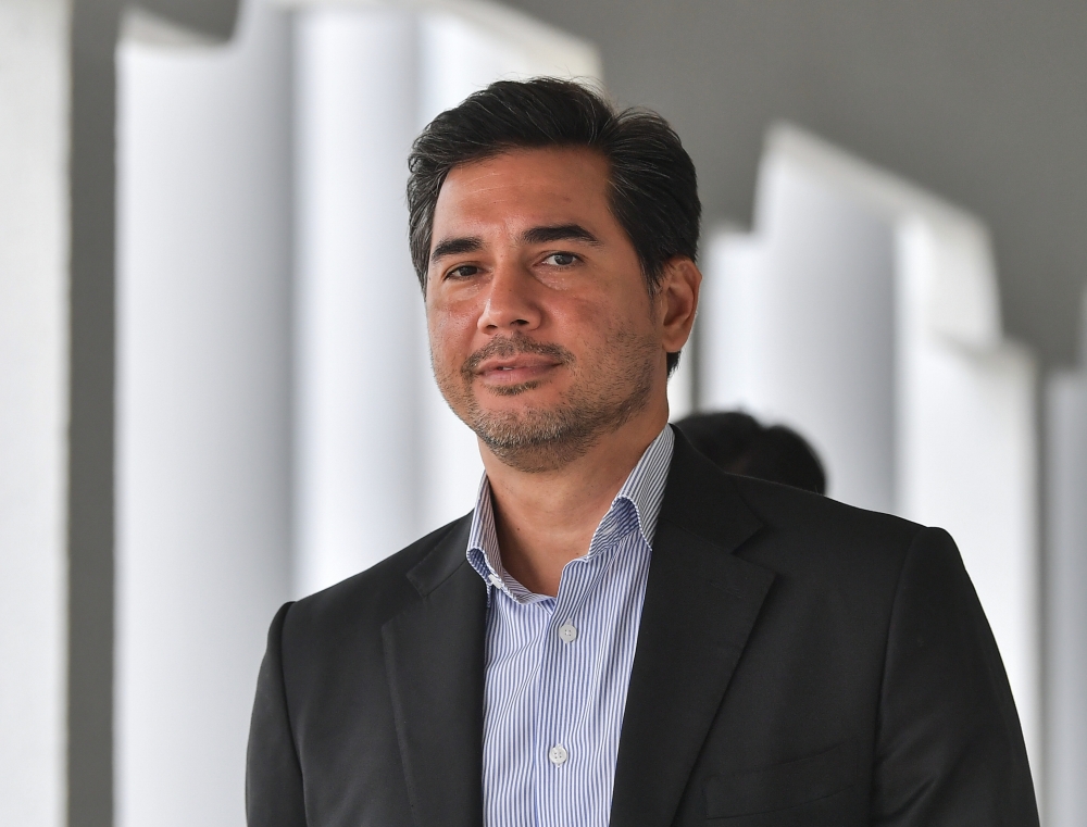 This file picture shows Segambut Bersatu division deputy chief Adam Radlan Adam Muhammad at the Kuala Lumpur Sessions Court, October 31, 2023. — Bernama pic