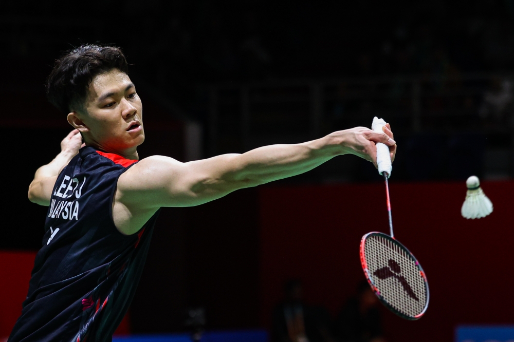 Lee Zii Jia pictured at an earlier competition. The Malaysian ace said today that injuries have forced him to pause his 2025 season. —  Bernama pic