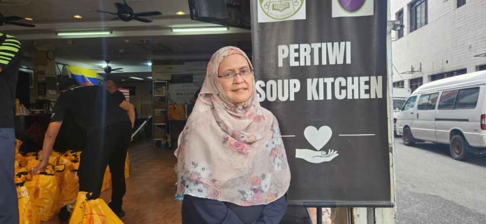 Pertiwi president Laili Ismail said Kuala Lumpur needs more accessible shelters alongside food-distribution coordination. — Picture by Arif Zikri
