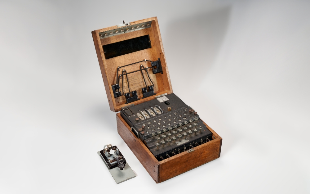 One of the rarest surviving WWII cipher machines, the Enigma M4 became a €482,600 collector trophy this week. — Christie’s pic