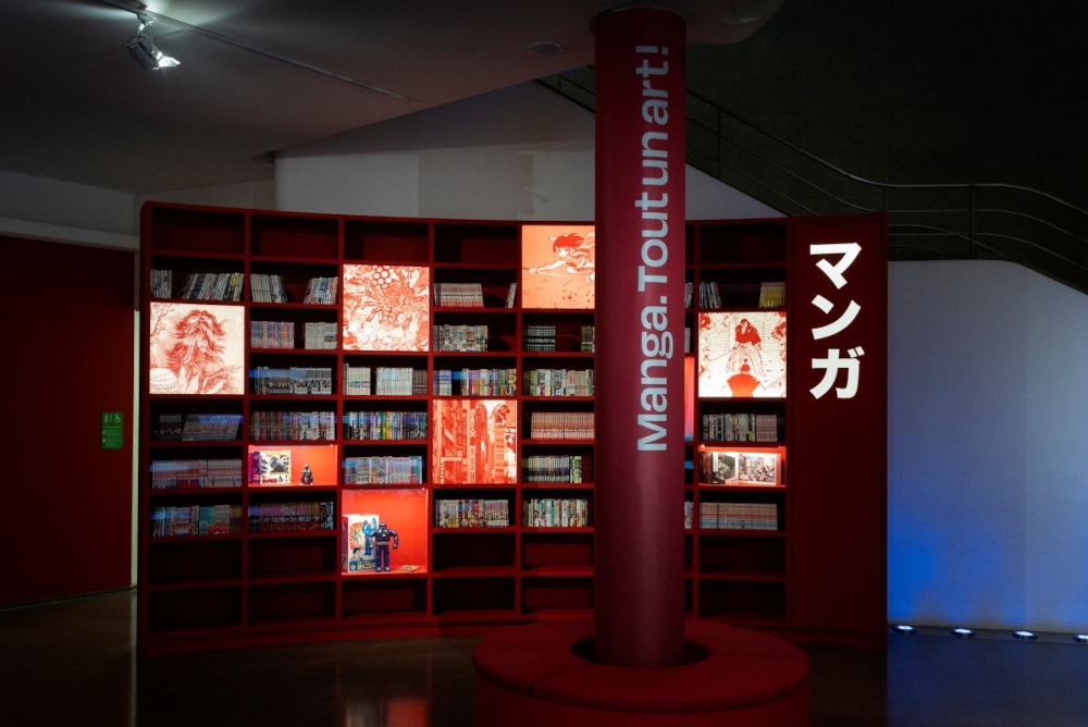 This photograph shows a bookshelf of mangas. — AFP pic 