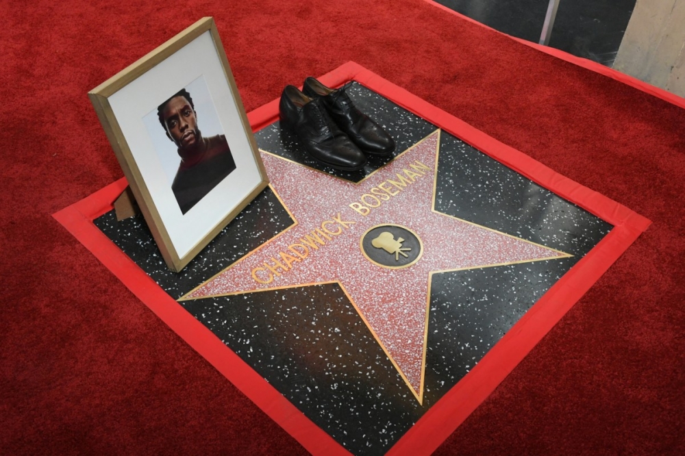 Chadwick Boseman, famed for playing T’Challa/Black Panther introduced in the 2016 ‘Captain America: Civil War’, died in 2020 at the age of 43 after suffering from colon cancer for four years, and is honoured with a star on the Hollywood Walk of Fame on November 21, 2025. — AFP pic