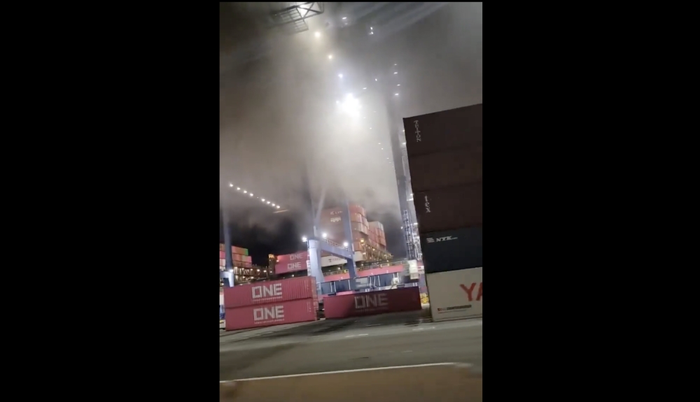 Around 8.27pm (12.27pm Malaysian time), all remaining crew members were assisted off the vessel, bringing the total to 23 safely evacuated with no injuries reported, LAFD said. — Social media screenshot