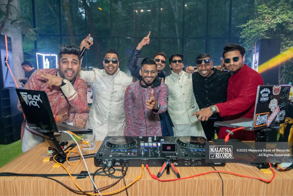 A line-up of DJs — Jay, Moski, MOONCUE, D, Slick Vick, Tva, Vind, Kashy Kash and Buzzarmstrong — delivered nine hours of Tamil fusion and high-energy music. — Picture courtesy of Haiku KL